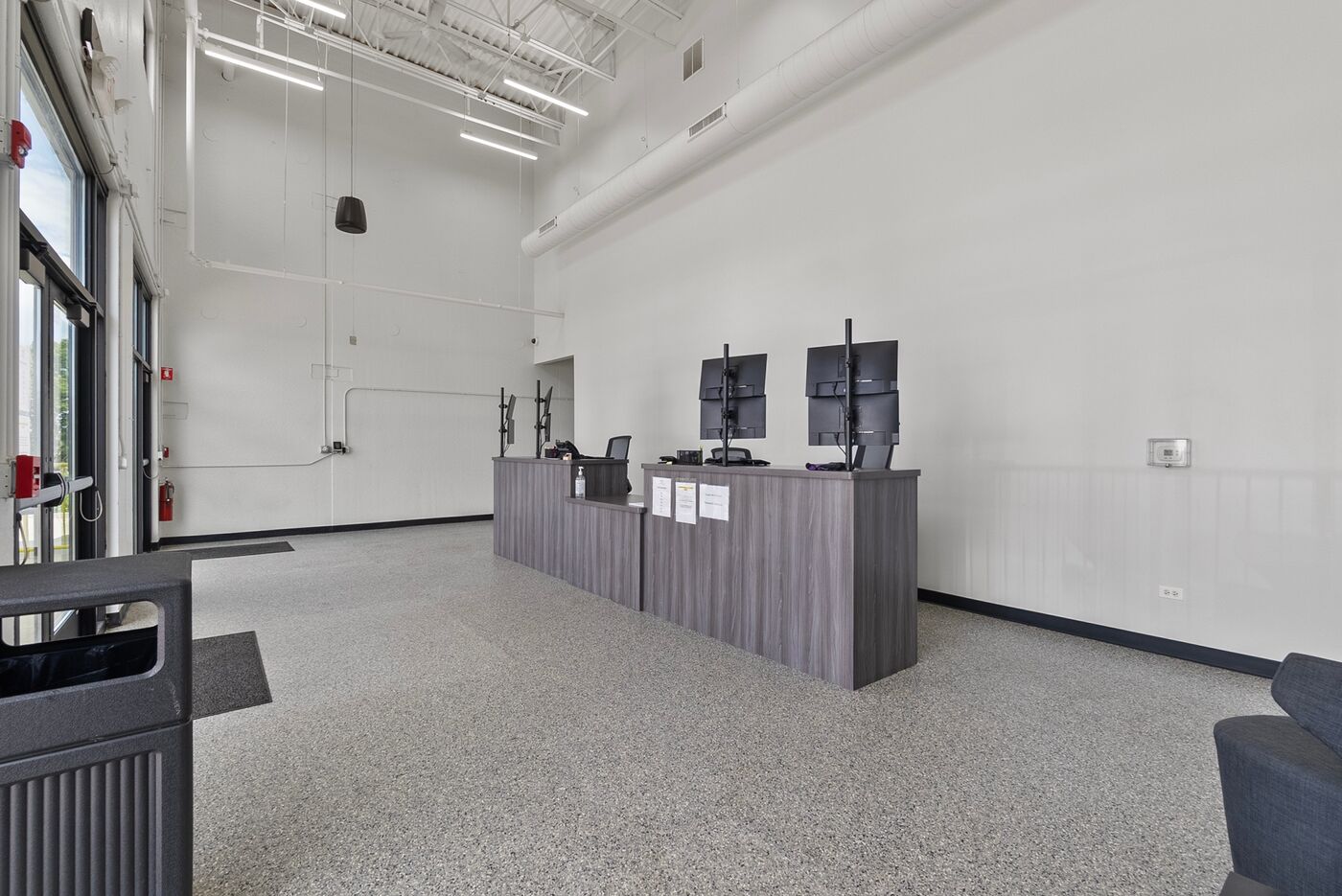 Front desk & lounge at Motion Truck Center