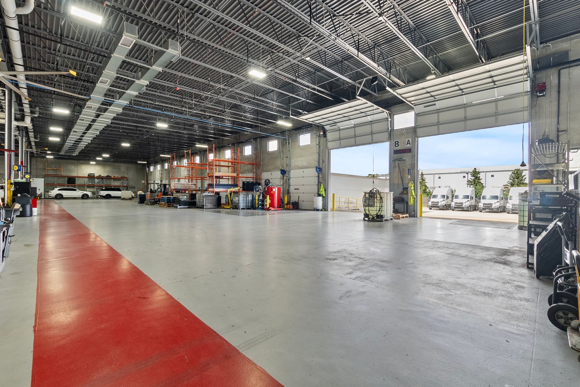 Inside the Motion Truck Center service bay