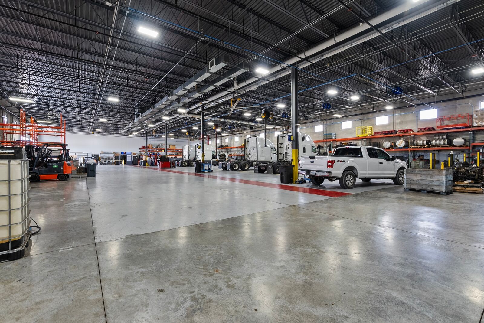 Service floor at Motion Truck Center
